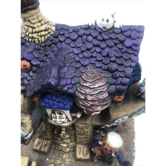 Halloween Village Spooky Hollow Haunted "Ghost Ship" Porcelain Lighted House - Picture 13 of 16